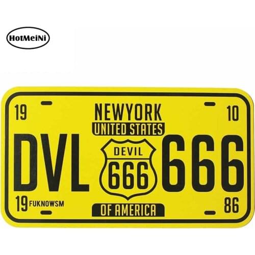 HotMeiNi 13cm x 7.4cm for Devil 666 Auto Bumper Window Car Stickers Fashion Fine Decal Personality Creative Waterproof Decor