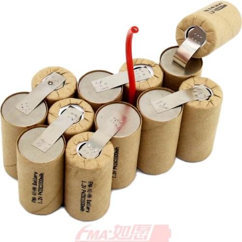 Ni-Cd Sub C 14.4V 1200 1500 1800mAH Rechargeable Battery for DeWALT DWCB14 12SN P90