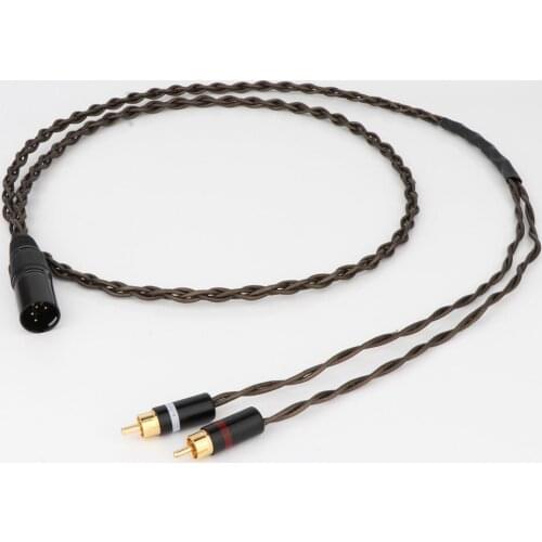 Nordost Odin Siver Plated Audio Aux CableWoth 4pin XLR Balanced Male to 2 RCA Male Plug