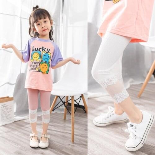 New Baby Children Classic Girls Spring Autumn Lace Leggings Pants Cotton Thin kids Girls Leggings Long Pants Trousers Pants