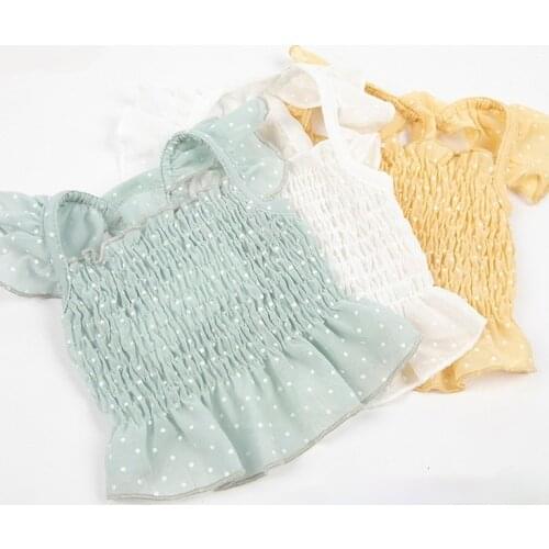 New Pet Clothes Little Chiffon Navel Dress Short Sling Teddy Than Panda Clothes Pet Vest Pet Dress Girl Dog Shirts Puppy Clothes