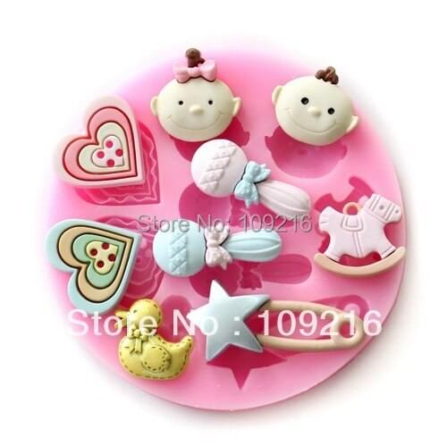 Wholesale !!!1pcs Mini New Style Bowling Ball & Hobbyhorse etc. (F0489) Silicone Handmade Fondant/Cake Decorating DIY Mold