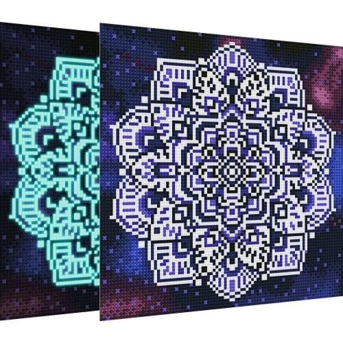 Full Round Mandala Picture Night Luminous Diamond Painting Lighting Diamond Embroidery Cross Stitch Kit landscape Home Decor