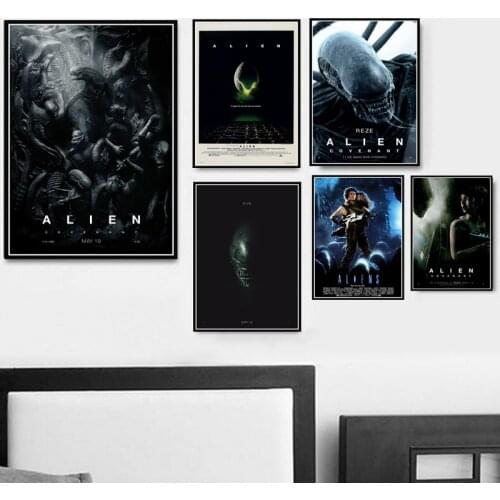 Retro ALIEN COVENANT Horror Movie Film Classic Oil Painting Poster Prints Canvas Art Wall Pictures For Living Room Home Decor