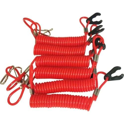 Boat Motor Kill Stop Switch Key Rope Safety Lanyard Tether Waterproof Design for Outboard for