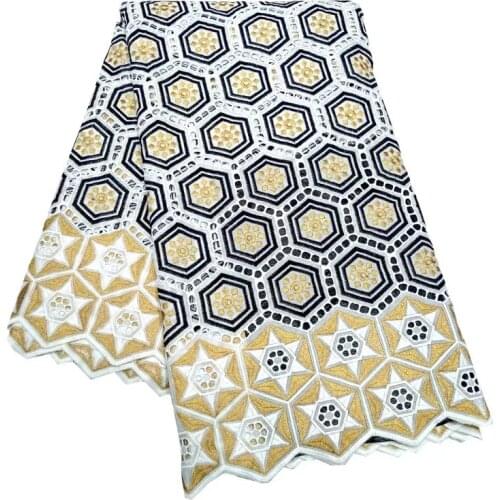 Blesing Swiss Voile Lace In Switzerland White Swiss voile Lace with Holes African Lace Fabric Cotton Fabrics For Dress 5 Yards