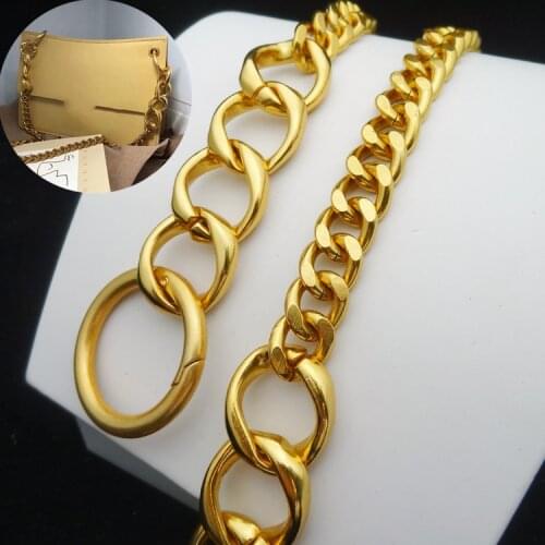 Width1.3 cm Chain Bag Shoulder Bag Straps Metal Aluminium Chains Bags Golden Chain Handbag Replacement Accessories High Quality
