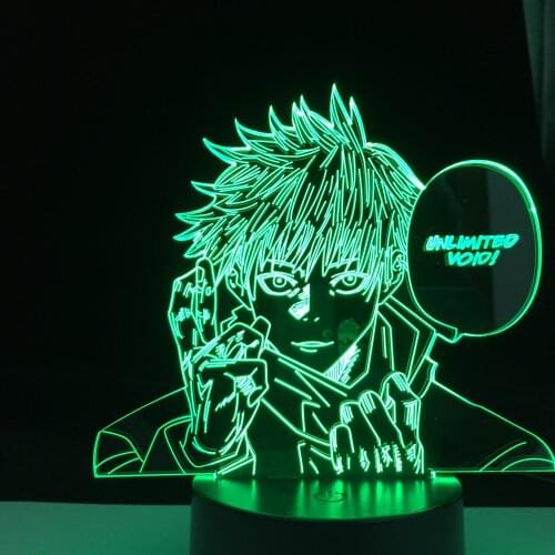 Satoru Gojo Led Night Light for Bedroom Decor Birthday Gift Satoru Gojo Light Jujutsu Kaisen Prize Jujutsu Kaisen Anime Lamp