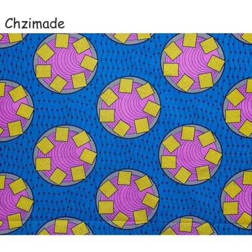 Chzimade 1Yard African Wax Prints Fabric High Quality Batik Sewing Fabric For Women Party Dress Diy Making Crafts