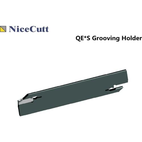 Nicecutt QE*S Grooving Tool Holder Cut-Off Metalworking Lathes Cutting For Grooving Inserts ZPES Carbide Turning Insert