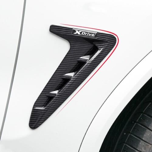 Carbon Fiber Car Air Vent Cover Sticker For BMW E53 X5 X4 X3 F15 X5 F85 X Series Carbon Shark Gills Front Fender Side Sticker