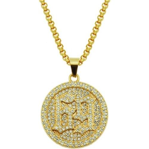 Hip hop Ice out bling 6ix9ine Men Rapper pendant Long necklaces Pave Setting Rhinestone Fashion Hiphop Statement Necklace Gift