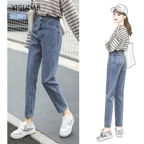 2021 Harem Pants Vintage High Waist Jeans Woman Boyfriends Womens Jeans Full Length Mom Jeans Cowboy Denim Pants Vaqueros Mujer