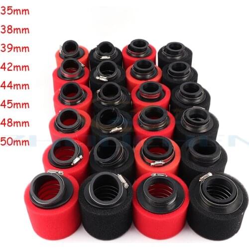 1 piece 35 38 39 42 44 45 48 50MM straight elbow neck foam air filter sponge cleaner for moped scooter dirt pit bike motorcycle