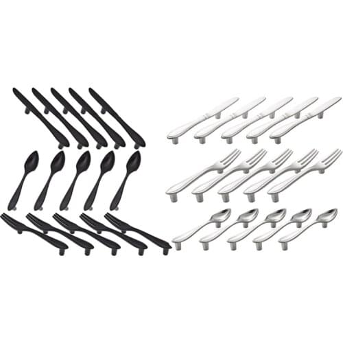 15 Pcs Knife Spoon Fork Kitchen Cabinet Closet Drawer Pull Handles Knobs 3-Inch Center to Center