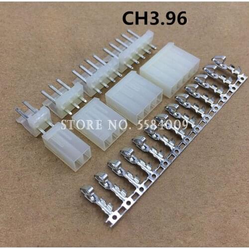 20set/lot CH3.96 3.96 mm CH3.96 - 2/3/4/5/6 Pin connector 20pcs Male + 20pcs Female + terminal 3.96mm