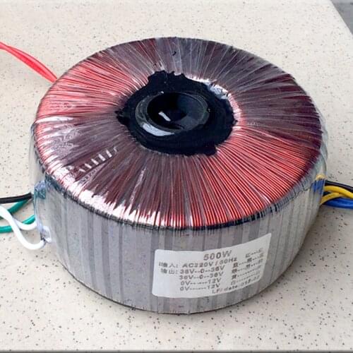 500W toroidal transformer output two sets of three-wire 36V+ two sets of 12V secondary 10-wire output