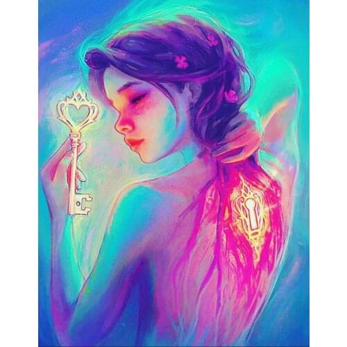 Girl 5D DIY Diamond Painting Round Square Drill Poured Glue Embroidery Diamond Cross Stitch Mosaic Rhinestone Home Decor