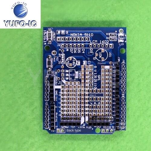 Free Ship 1PCS Uno R3 Board 328 protoshield Prototype Containing Mini Breadboard Circuits Prototype
