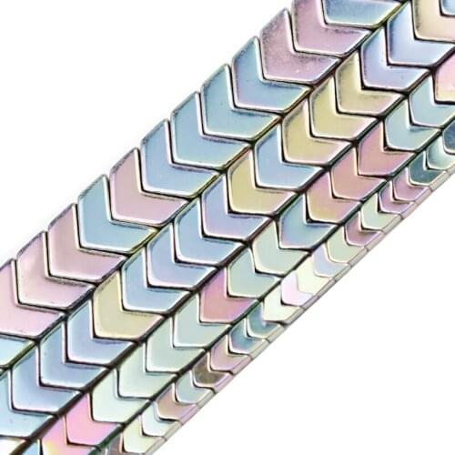 JHNBY Light Purple Arrows Shape Hematite Natural Stone 4/6/8/10mm Spacer Loose Beads For Jewelry Making Diy Bracelet Accessories