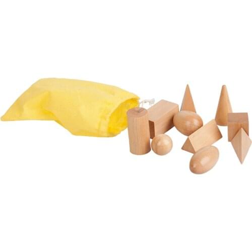 Montessori Baby Toy Early Edudcation Wooden Teaching Toys Geometry Building blocks Mystery bag