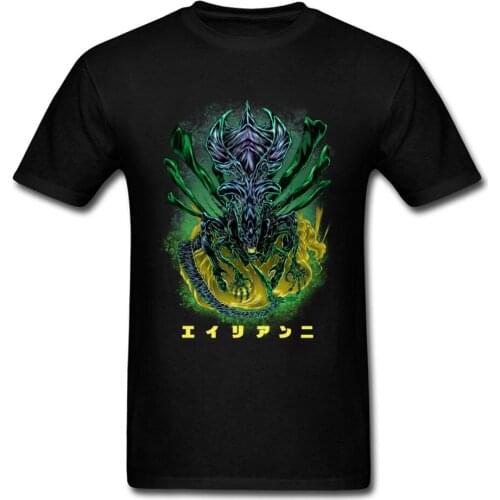 LONG LIVE THE QUEEN 2018 New Men Cool Monster Print Tshirt O-neck Cotton Fashion Black T-shirt Birthday Gift Tops