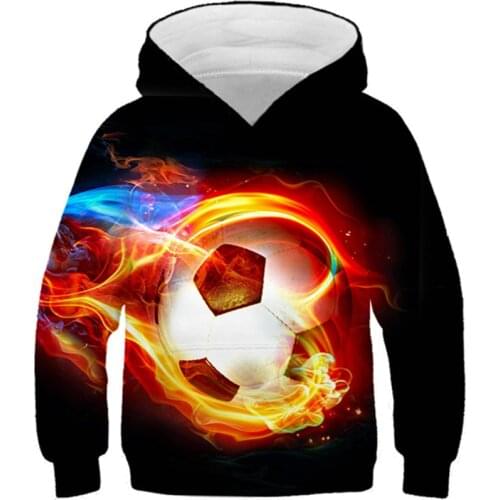 2020 Autumn Kids Space Galaxy 3D Hoodies Fire Football Colorful Paint Printing Boys Girls Sweatshirts Children Fashion Pullovers