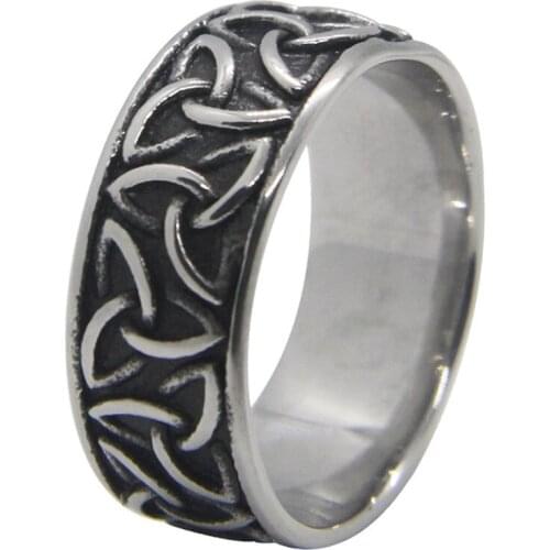 Support Dropship Size 7-12 Circle Ring 316L Stainless Steel Fashion Jewelry Gothic Style Ring