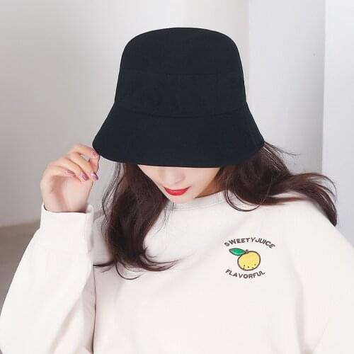 Washed Cotton Bucket Cap Fishermans Hat Summer Wide Brim Travel Beach Hat Outdoor Cap Unisex