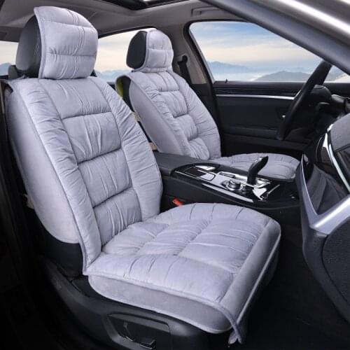 Car Faux Fur Seat Cover Four Seasons Front Rear Plush Cushion Breathable Protector Mat Pad Auto Accessories Universal Size