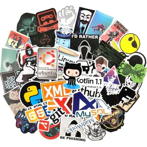10/30/72pcs/pack Hacker Programmer language Graffiti Stickers For Notebook Motorcycle Computer Mobile Phone Cartoon Toy Trunk