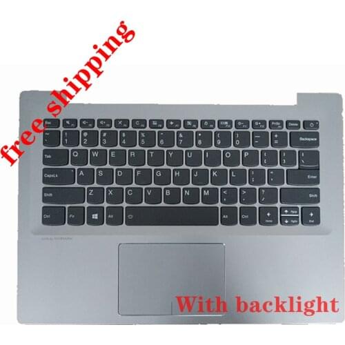 New Palmrest Topcase To for Lenovo IdeaPad 520s-14 7000-14 US Keyboard Upper Case Cover with Touchpad,Silver Rose Gold