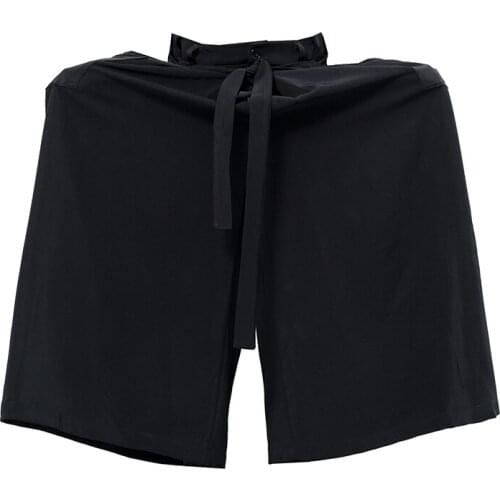 New western style mens casual trousers wide leg culottes ultra loose dark bell bottoms