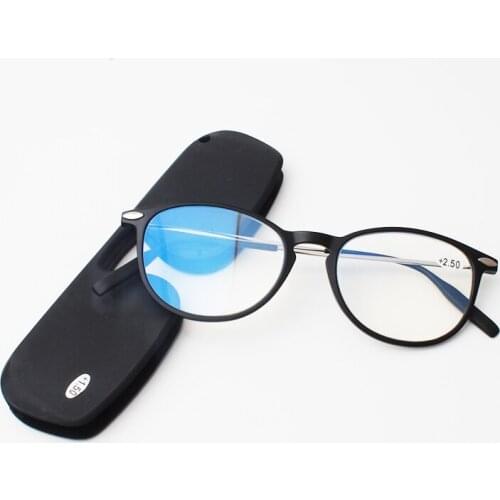 Glasses tr90 blue light blocking reading glasses with case