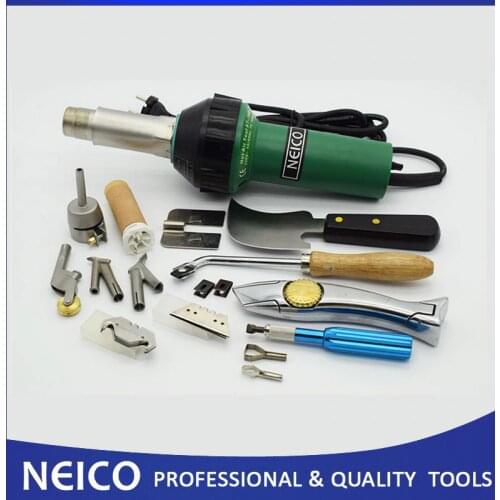 Free Shipping ,1600W NEICO Professional Linoleum Or Vinyl Floor Hot Air Welding Kit With Plastic Heat Gun And Accessories