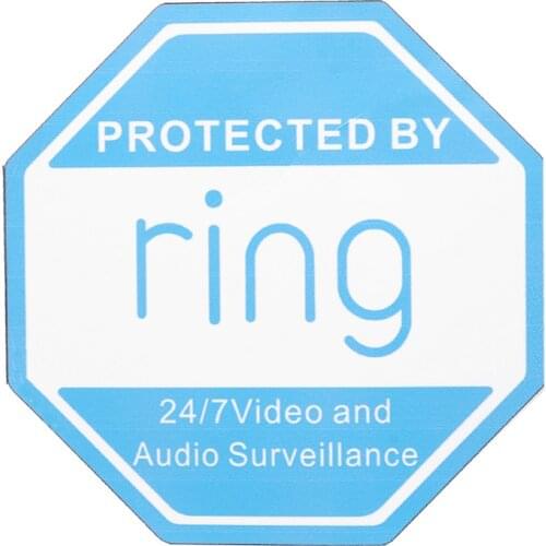 10cm X10cm Self Adhesive Home Ring Doorbell Sticker Sign Video Security Camera Yard Sign Sticker Outdoor Entrance Wall Door Sign