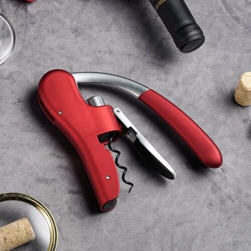 Zinc Alloy Power Wine Opener Bottle Corkscrew Opener Built-in Foil Cutter Premium Rabbit Lever Corkscrew for Wine NJ30807