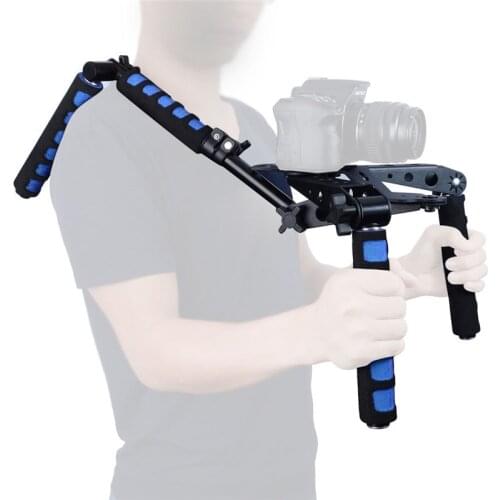 Mcoplus Foldable DSLR Shoulder Rig Set 107D Movie Kit Camera Shoulder Support Mount System for DSLR Cameras Video Camcorders