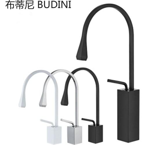 Modern Basin Faucets Black Sink Mixer Taps Bathroom Faucets Taps Single Lever Faucet Black Basin Mixer Kitchen Water Fall
