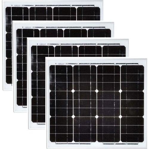 Panel Solar 30w 12v 4Pcs Zonnepaneel Voor Thuis 120w 48v Solar Battery Charger Solar Home System Camping Led Light 12v LM