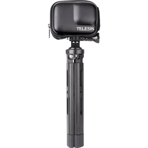 TELESIN New Mini Storage Protection Bag Half Open Quick Release Carrying Case for GoPro Hero 9 Black Action Camera Accessories