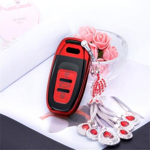Car Key Cover Protection Case TPU For Audi B6 B7 B8 A6L A4L Q5 A3 A4 Auto Styling Full Accessories Shell Key Covers