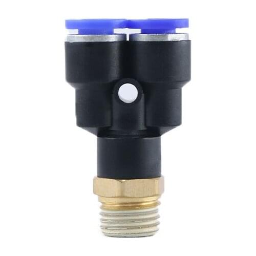 Threaded tee PX Pneumatic 4/6/8/10/12 series Pneumatic Fitting Y Shaped Tee Air Coupler Connector