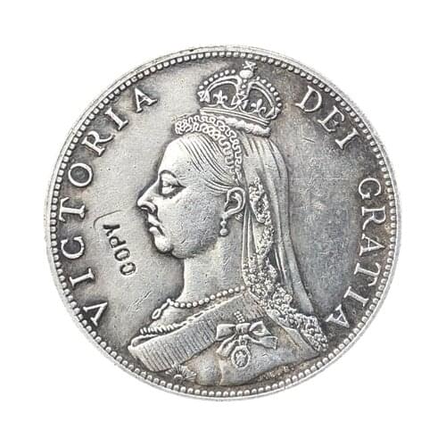 UK 1892 1 Florin - Victoria 2nd portrait copy coins