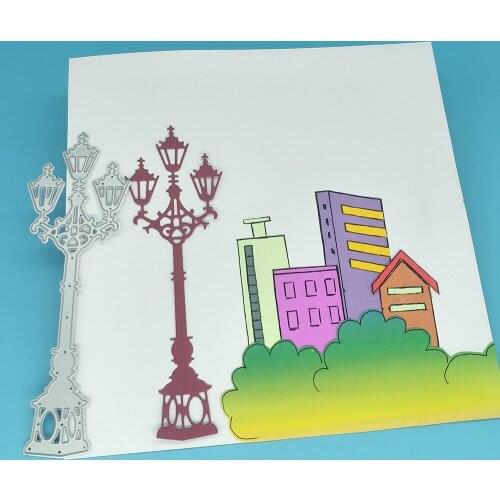 Street lamp, lamp, European style street lamp metal cutting mold, scrapbook, photo frame, photo album decoration, DIY, handmade