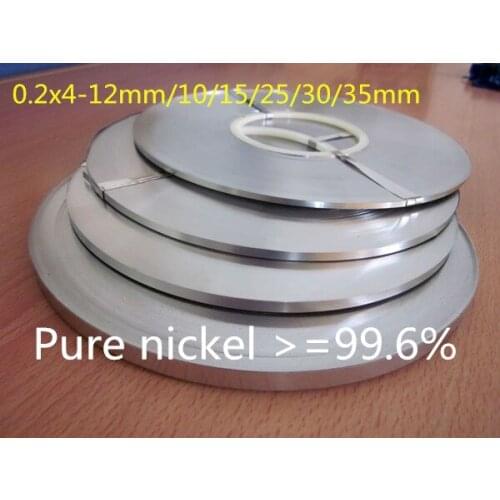High quality! Pure nichel 99.96% Battery pure nickel strip cell connector battery pure nickel plate 0.2* 4-12mm0.2x15/25/35mm1kg