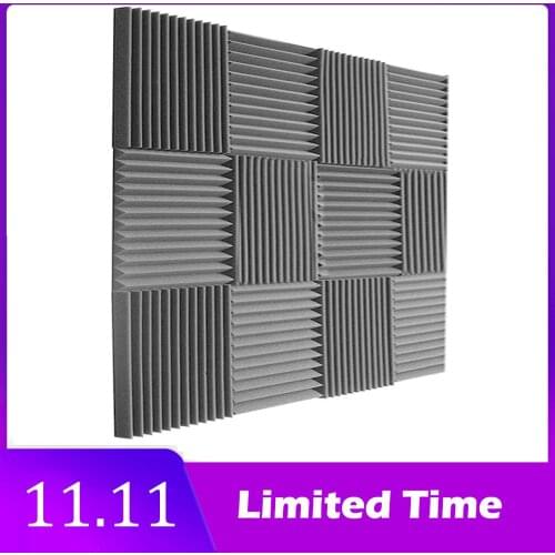 6 Pack 30x30x2.5cm Soundproofing Foam Acoustic Foam Sound Treatment Acoustic Panels Studio Foam Wedges Tiles For KTV rooms, wall