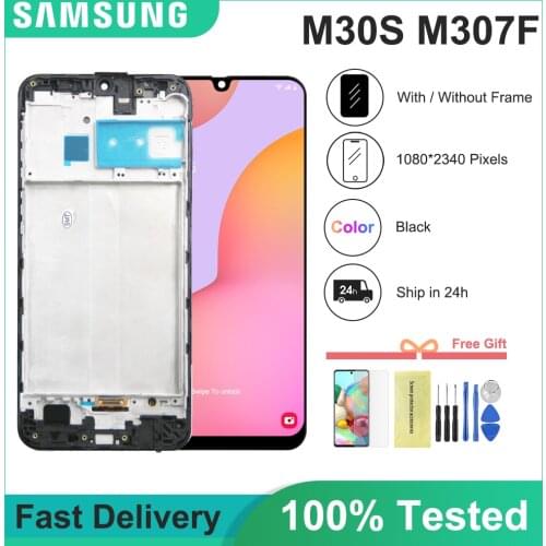 100% Test For Samsung Galaxy M30S M307 M307F Lcd Display Touch Screen Digitizer Assembly For Samsung M30s SM-M307F/DS LCD