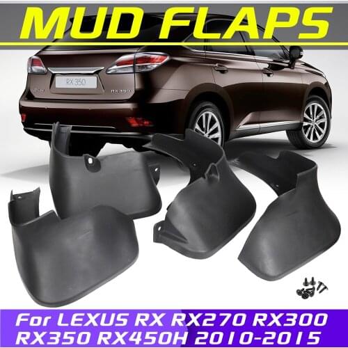 4Pcs Car Mudflaps Front Rear Mud Flaps Mudguards Splash Guards Fender Flares For LEXUS RX RX270 RX300 RX350 RX450H 2010-2015
