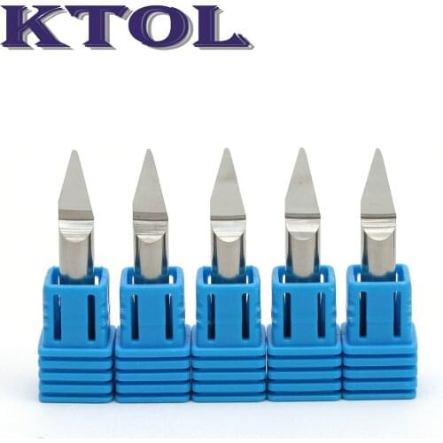 6x0.8MM 30 Degree V Bits Engraving End Mill Solid Carbide Tungsten Cutters for Metal, CNC Mills Tool PCB Cutters Engraving Bits
